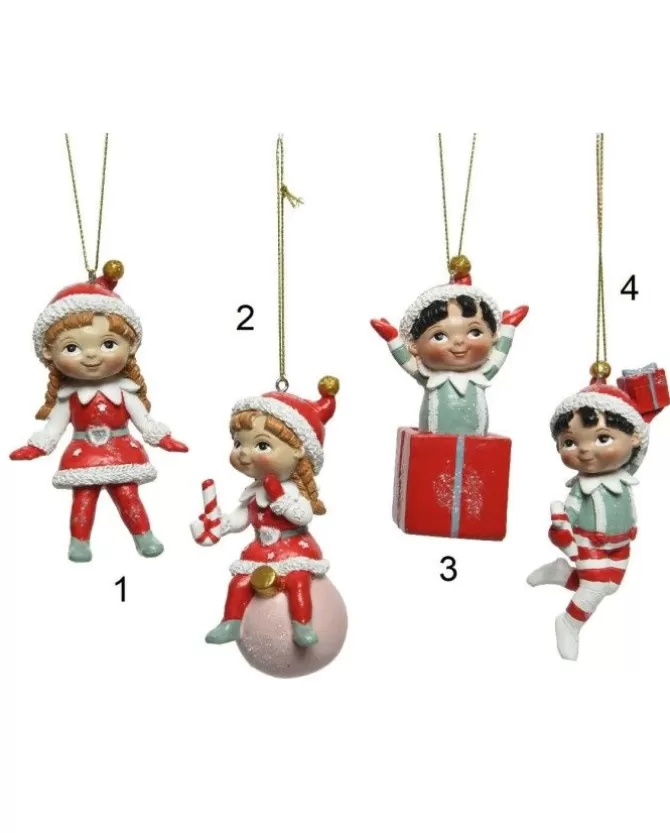 1Pz Appendini Addobbo Elfi In Poliresina Palla Candycane Per Albero Di Natale>KAEMING Flash Sale