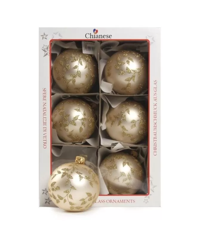 1Pz Pallina Di Vetro Decorata A Mano 80Mm>* Store