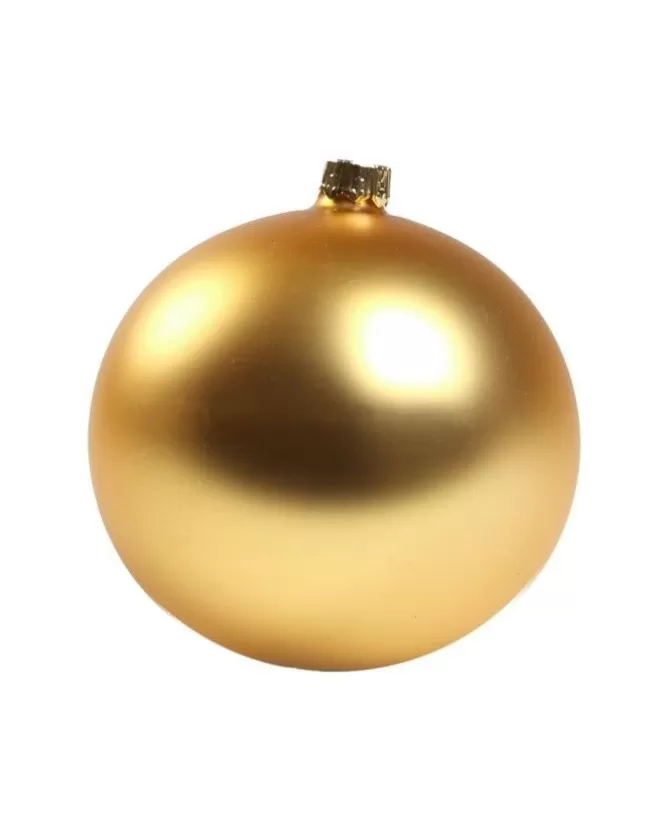 1Pz Pallina Di Vetro Tinta Unita Oro Opaco 100Mm>* Flash Sale