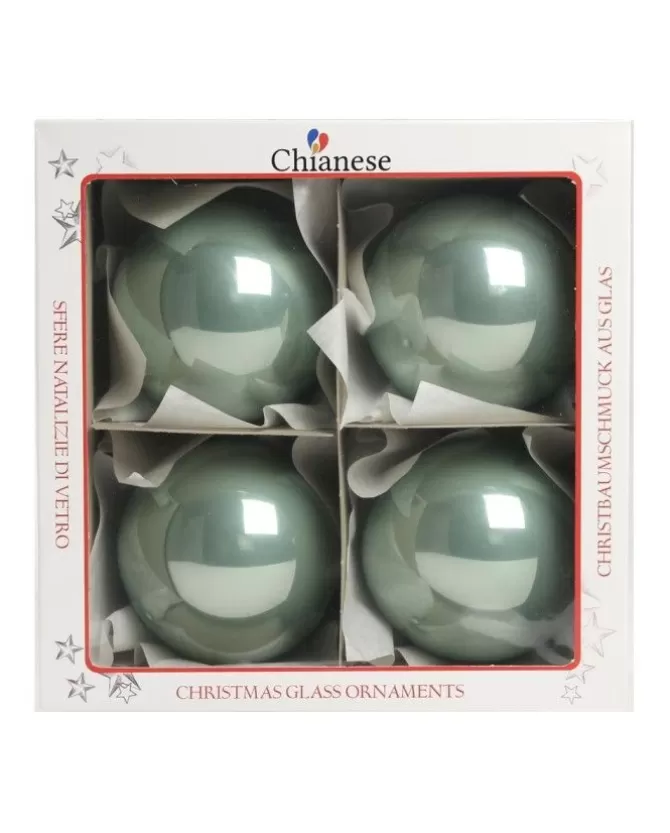 1Pz Pallina Di Vetro Tinta Unita Tiffany Lucido 100Mm>* Cheap