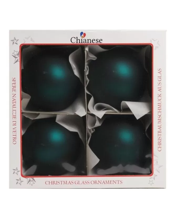 1Pz Pallina Di Vetro Tinta Unita Verde Petrolio Opaco 100Mm>* Flash Sale