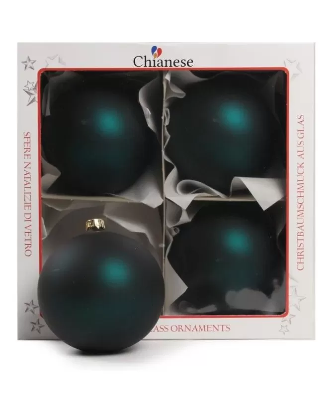 1Pz Pallina Di Vetro Tinta Unita Verde Petrolio Opaco 100Mm>* Flash Sale