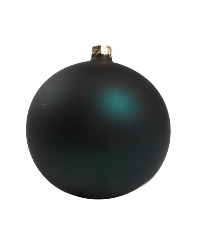 1Pz Pallina Di Vetro Tinta Unita Verde Petrolio Opaco 100Mm>* Flash Sale