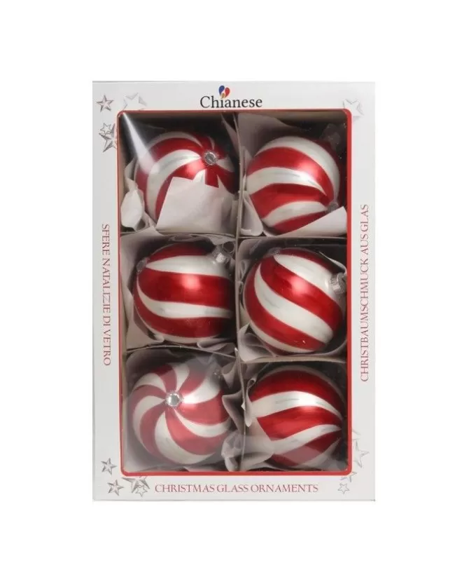 1Pz Pallina In Vetro Decorata A Mano 80Mm>* Best