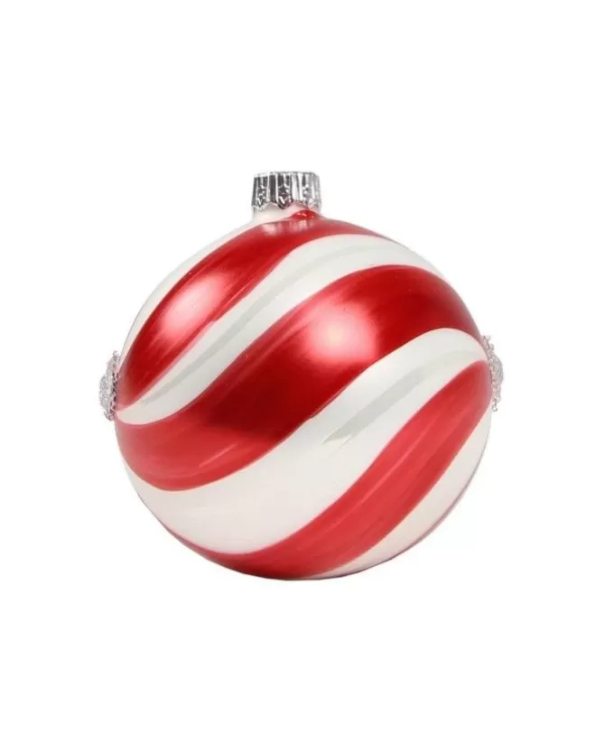 1Pz Pallina In Vetro Decorata A Mano 80Mm>* Best