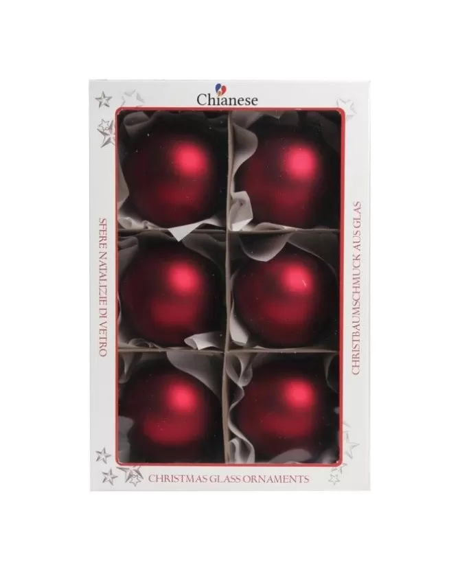 1Pz Pallina In Vetro Tinta Unita Rosso Opaco 80 Mm>* Best Sale