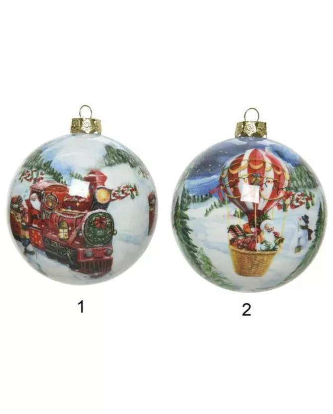 1Pz Pallina Sfera 8 Cm Con Decoro Natalizio Per Albero Di Natale>KAEMING Online