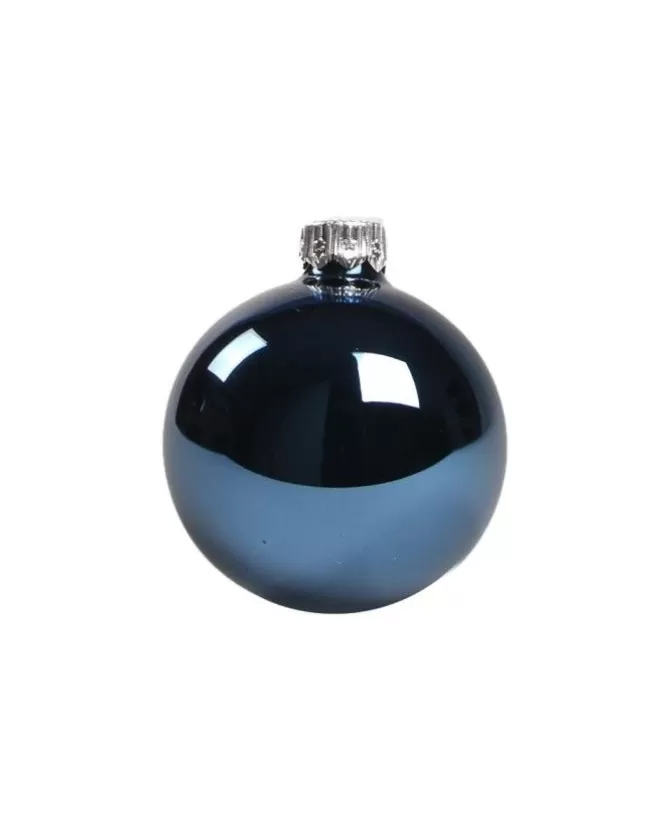 1Pz Pallina Sfera Di Vetro Blu Lucido 60Mm Per Albero Di Natale>* Cheap