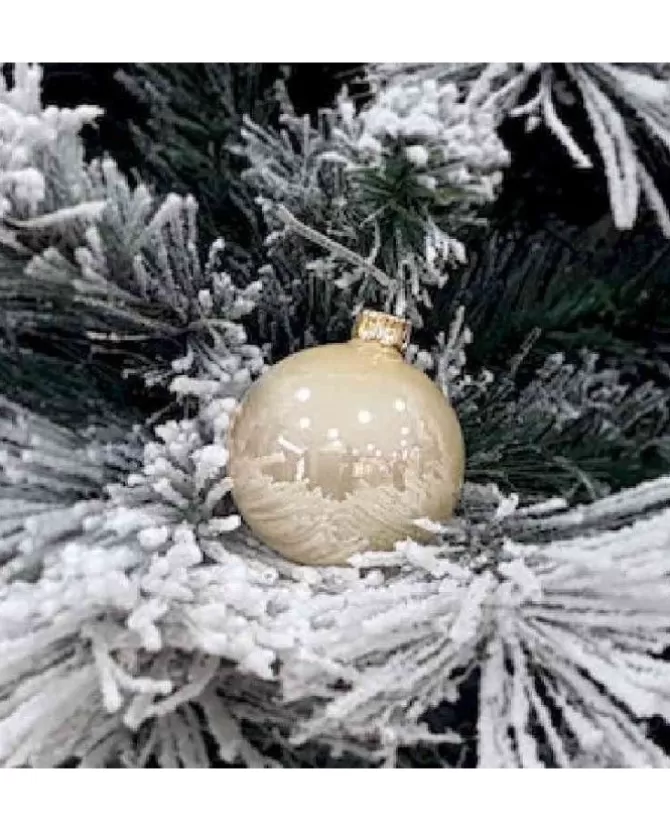 1Pz Pallina Sfera Di Vetro Champagne Lucido 60Mm Per Albero Di Natale>* Online