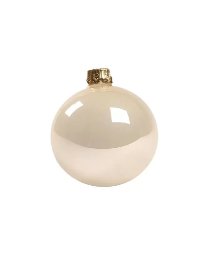 1Pz Pallina Sfera Di Vetro Champagne Lucido 60Mm Per Albero Di Natale>* Online