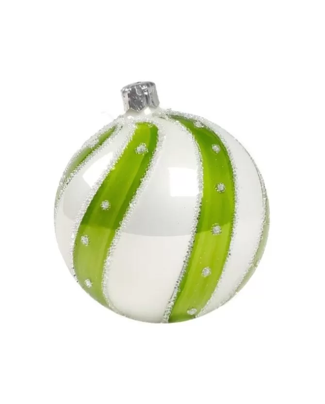 1Pz Pallina Sfera Di Vetro Decorata A Mano 80Mm>* Discount