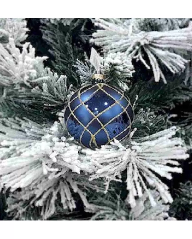 1Pz Pallina Sfera Di Vetro Decorata A Mano 80Mm Per Albero Di Natale>* Cheap