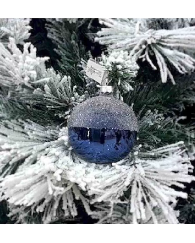 1Pz Pallina Sfera Di Vetro Decorata A Mano 80Mm Per Albero Di Natale>* Flash Sale