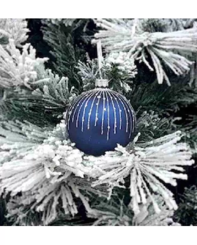 1Pz Pallina Sfera Di Vetro Decorata A Mano 80Mm Per Albero Di Natale>* Best Sale