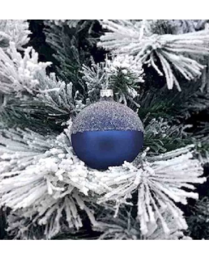 1Pz Pallina Sfera Di Vetro Decorata A Mano 80Mm Per Albero Di Natale>* Flash Sale