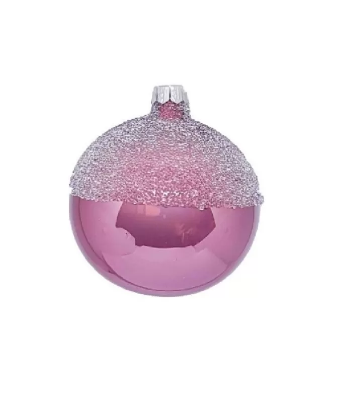 1Pz Pallina Sfera Di Vetro Decorata A Mano 80Mm Per Albero Di Natale>* Hot