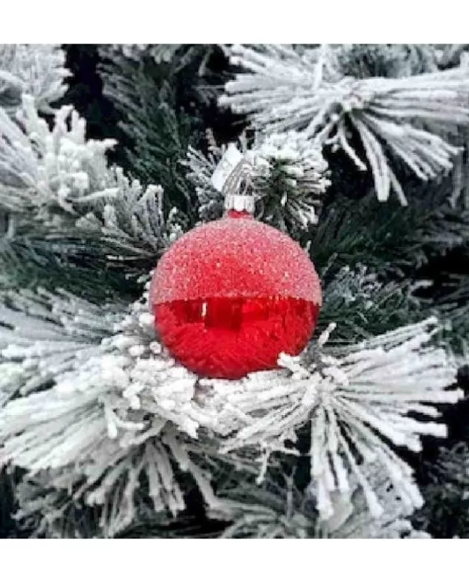1Pz Pallina Sfera Di Vetro Decorata A Mano 80Mm Per Albero Di Natale>* Discount