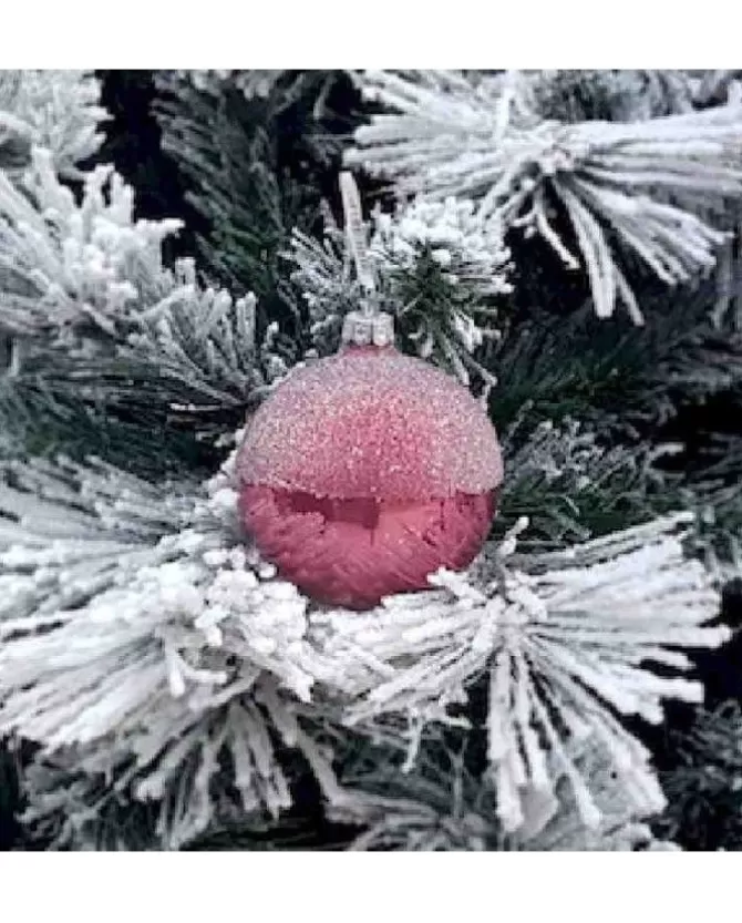 1Pz Pallina Sfera Di Vetro Decorata A Mano 80Mm Per Albero Di Natale>* Hot