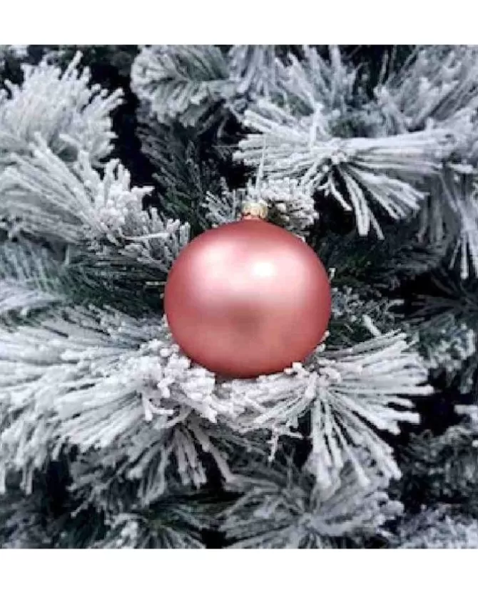1Pz Pallina Sfera Di Vetro Liscia 100Mm Per Albero Di Natale Rosa>* Hot