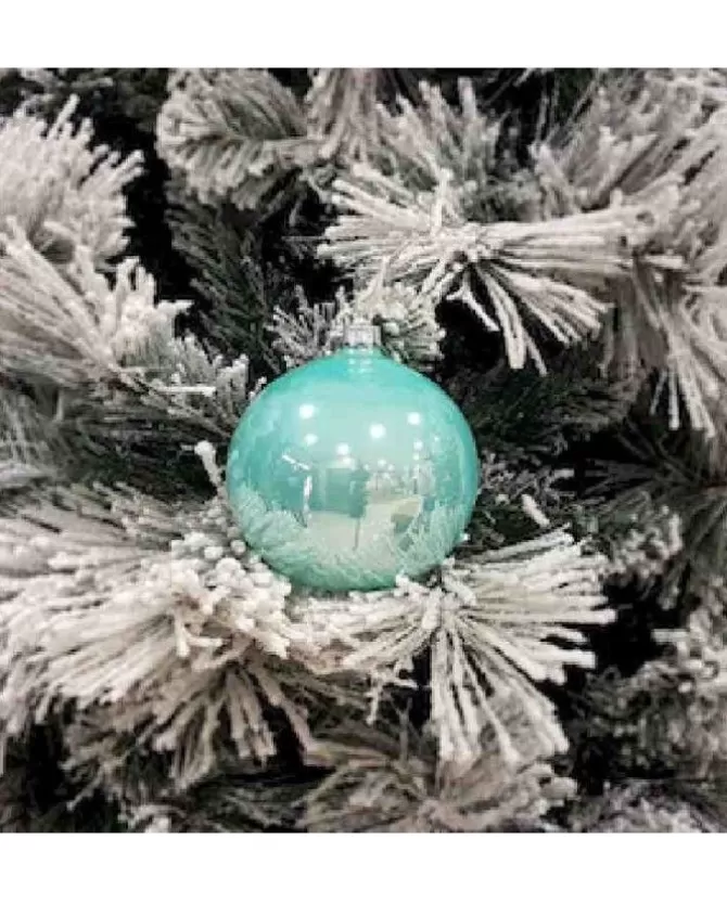 1Pz Pallina Sfera Di Vetro Liscia 100Mm Per Albero Di Natale Tiffany>* Outlet
