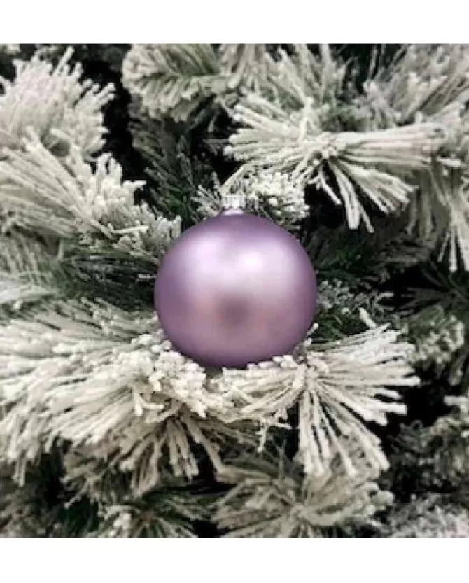 1Pz Pallina Sfera Di Vetro Liscia 100Mm Per Albero Di Natale Viola>* Hot