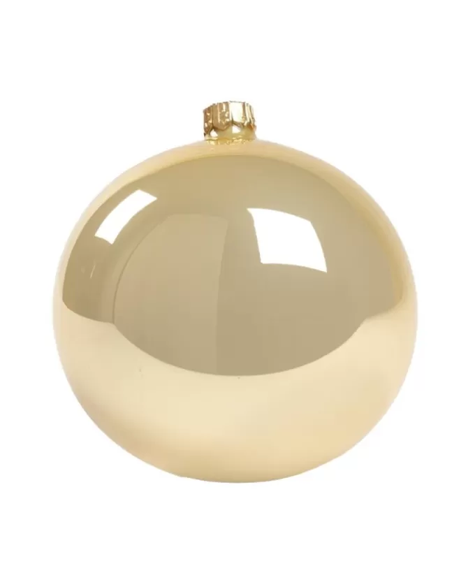 1Pz Pallina Sfera Di Vetro Liscia 120Mm Per Albero Di Natale Oro>* Flash Sale