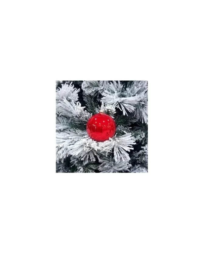 1Pz Pallina Sfera Di Vetro Liscia 120Mm Per Albero Di Natale Rosso>* Discount