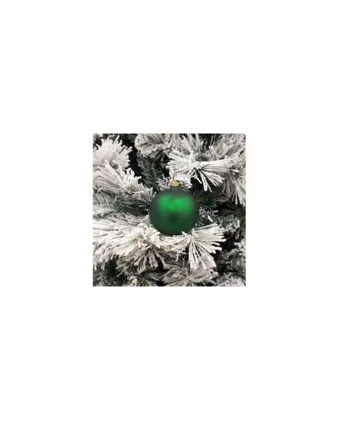 1Pz Pallina Sfera Di Vetro Liscia 120Mm Per Albero Di Natale Verde>* New
