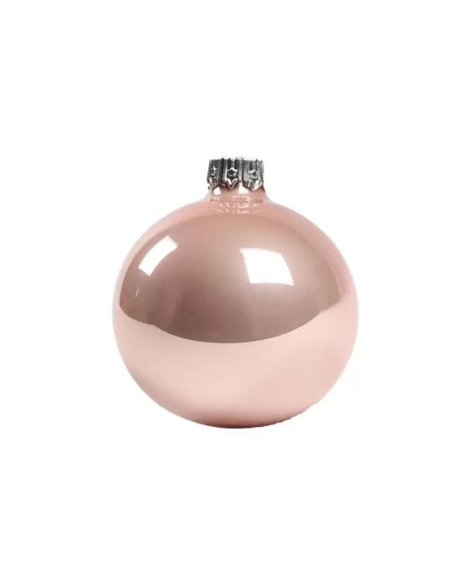 1Pz Pallina Sfera Di Vetro Liscia 60Mm Per Albero Di Natale Cipria>* Best