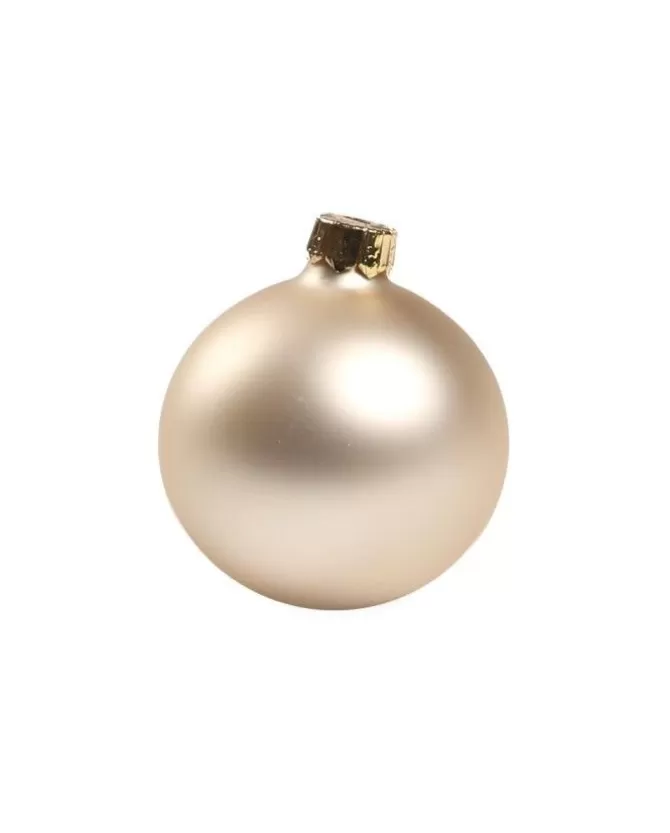 1Pz Pallina Sfera Di Vetro Liscia 60Mm Per Albero Di Natale Oro>* Shop