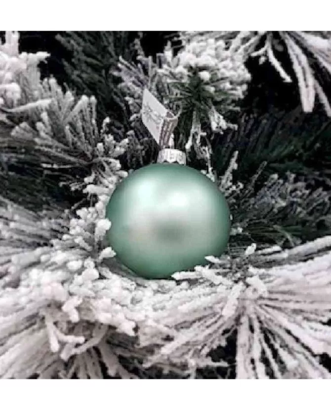 1Pz Pallina Sfera Di Vetro Liscia 60Mm Per Albero Di Natale Tiffany>* New