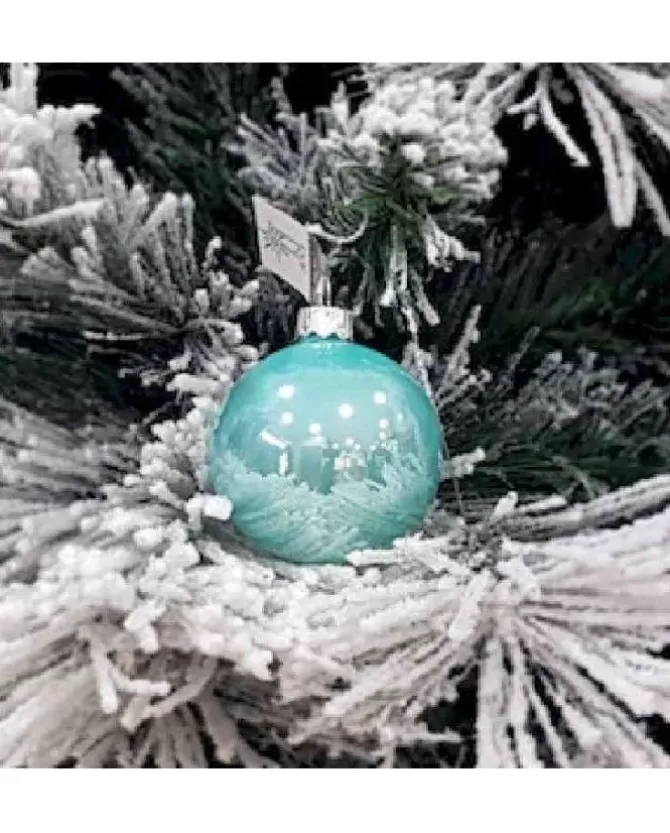 1Pz Pallina Sfera Di Vetro Liscia 60Mm Per Albero Di Natale Tiffiny>* Flash Sale