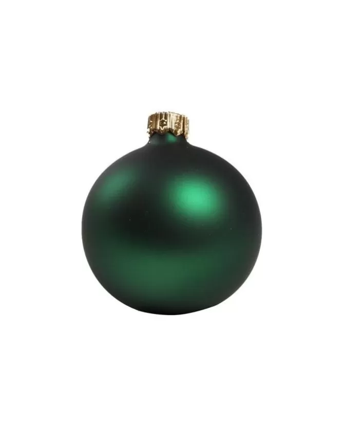 1Pz Pallina Sfera Di Vetro Liscia 60Mm Per Albero Di Natale Verde>* Best Sale