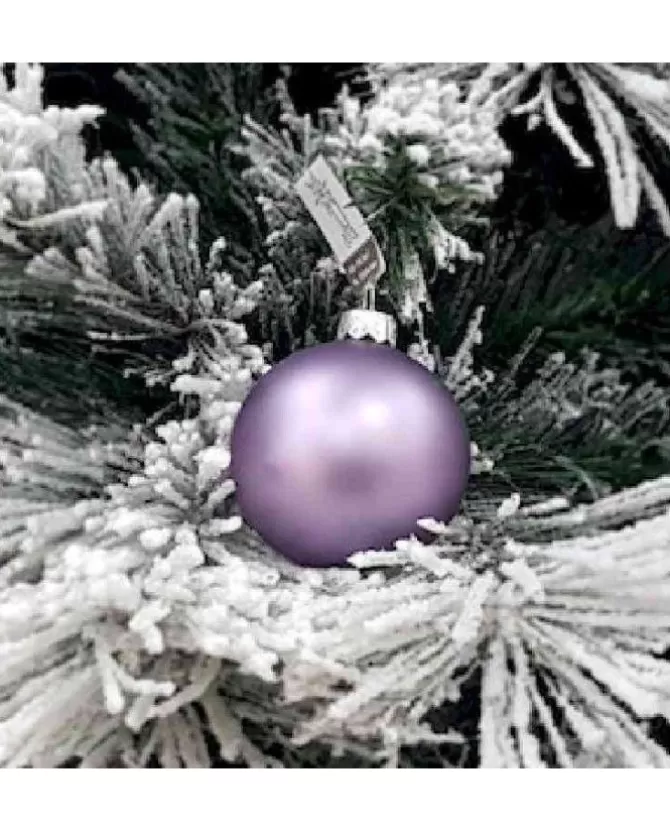 1Pz Pallina Sfera Di Vetro Liscia 60Mm Per Albero Di Natale Viola>* Flash Sale