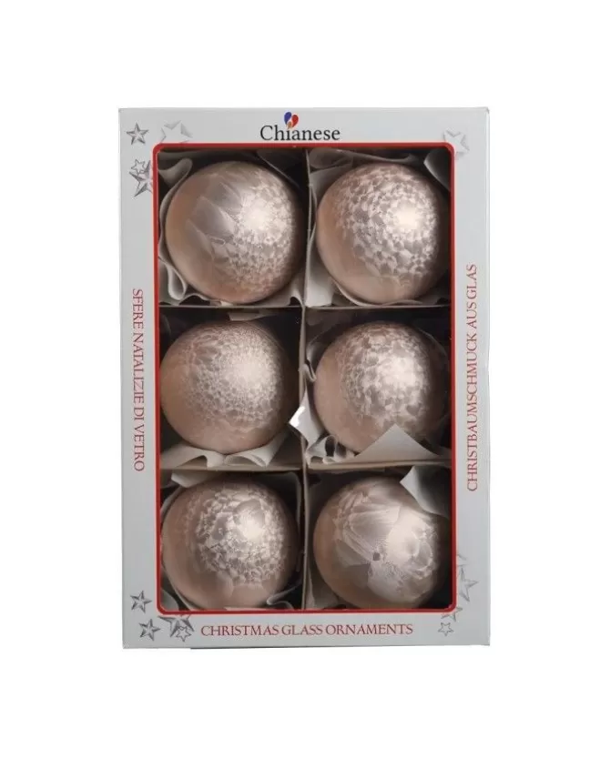 1Pz Pallina Sfera Di Vetro Liscia 80Mm Per Albero Di Natale Rosa>* Best Sale