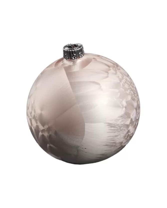 1Pz Pallina Sfera Di Vetro Liscia 80Mm Per Albero Di Natale Rosa>* Best Sale