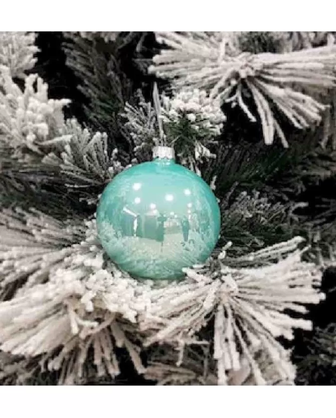 1Pz Pallina Sfera Di Vetro Liscia 80Mm Per Albero Di Natale Tiffany>* Fashion