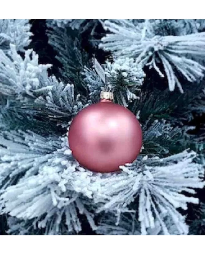 1Pz Pallina Sfera Di Vetro Liscia 80Mm Per Albero Di Natale Vinaccio>* Clearance