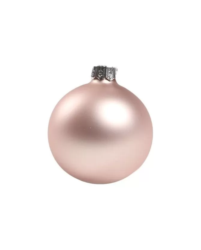 1Pz Pallina Sfera Di Vetro Liscia Rosa Opaco 60Mm Per Albero Di Natale>* Best
