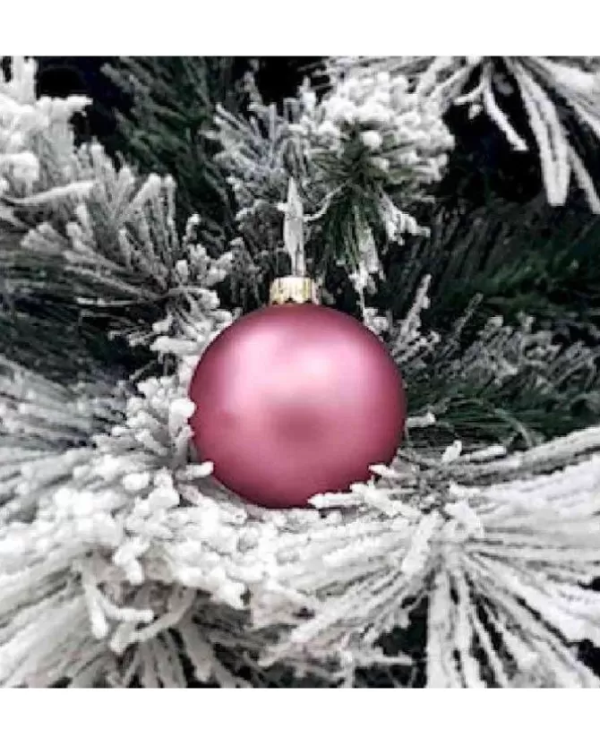 1Pz Pallina Sfera Di Vetro Liscia Vinaccia Opaca 60Mm Per Albero Di Natale>* Cheap