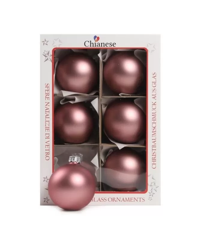 1Pz Pallina Sfera Di Vetro Liscia Vinaccia Opaca 60Mm Per Albero Di Natale>* Cheap