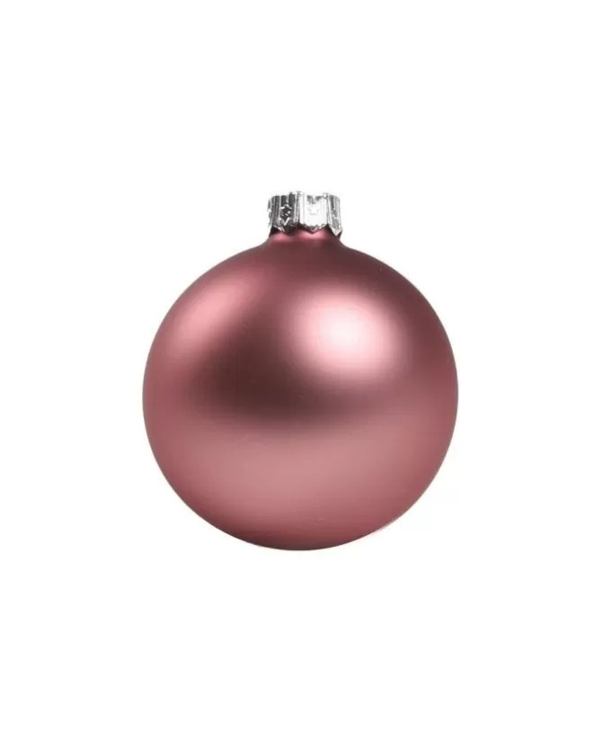 1Pz Pallina Sfera Di Vetro Liscia Vinaccia Opaca 60Mm Per Albero Di Natale>* Cheap