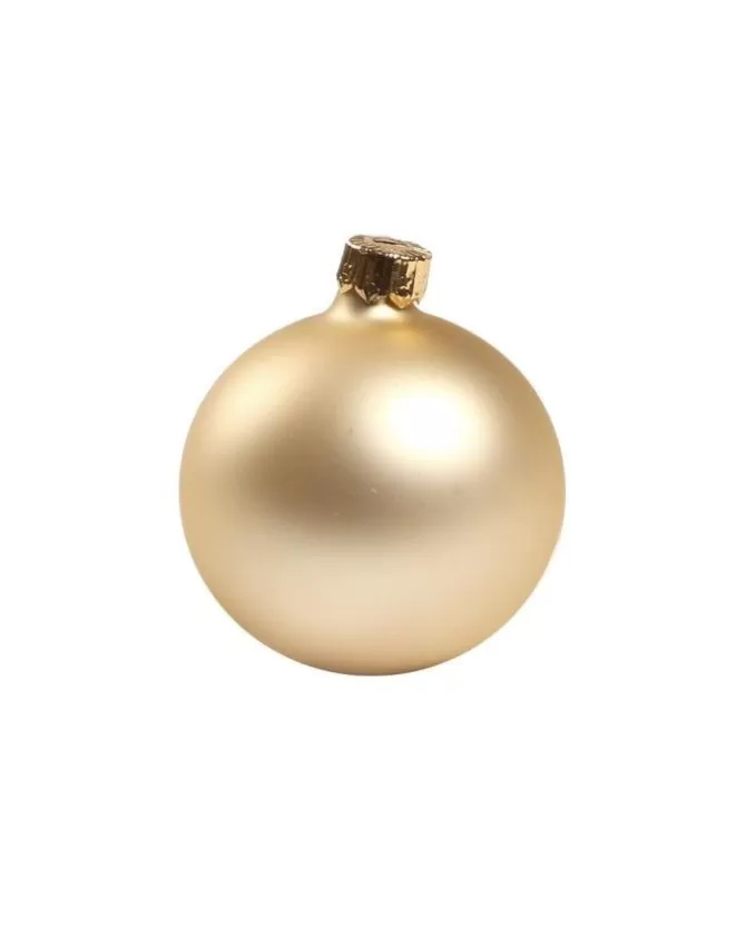 1Pz Pallina Sfera Di Vetro Oro Opaca 60Mm Per Albero Di Natale>* Hot