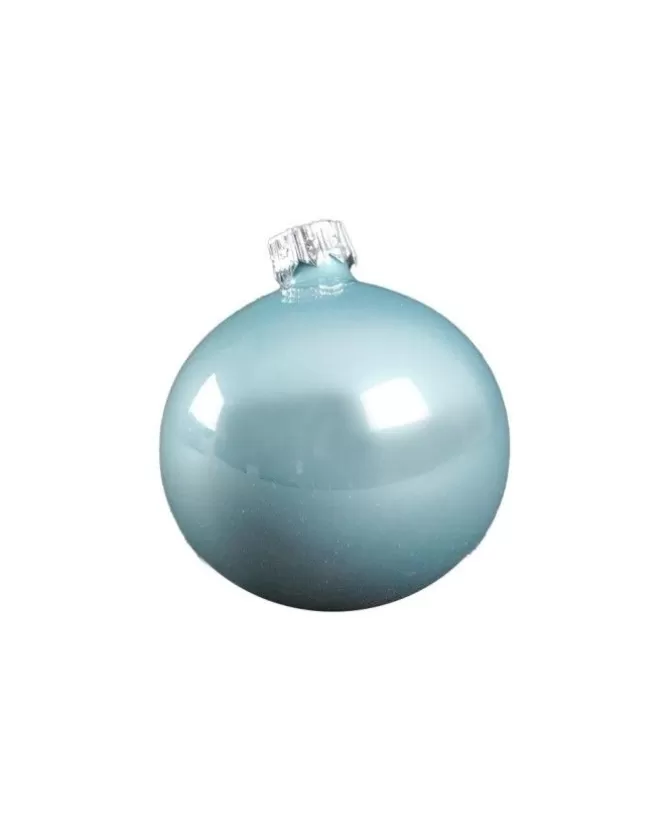 1Pz Pallina Sfera Di Vetro Tinta Unita Azzurro Lucido 60Mm>* Fashion