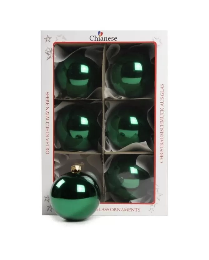 1Pz Pallina Sfera Di Vetro Tinta Unita Verde Lucido 80Mm>* Discount