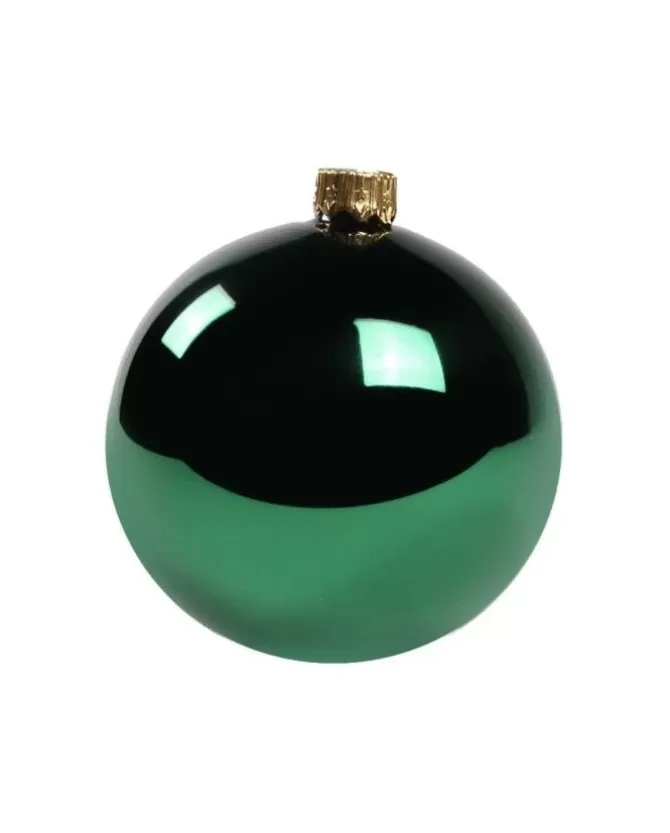 1Pz Pallina Sfera Di Vetro Tinta Unita Verde Lucido 80Mm>* Discount