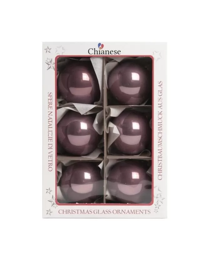 1Pz Pallina Sfera Di Vetro Tinta Unita Vinaccia Lucido 60Mm>* Clearance