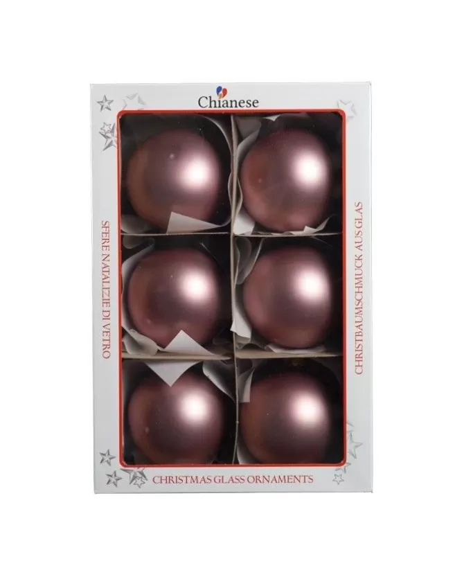 1Pz Pallina Sfera Di Vetro Tinta Unita Vinaccia Opaco 80Mm>* Fashion