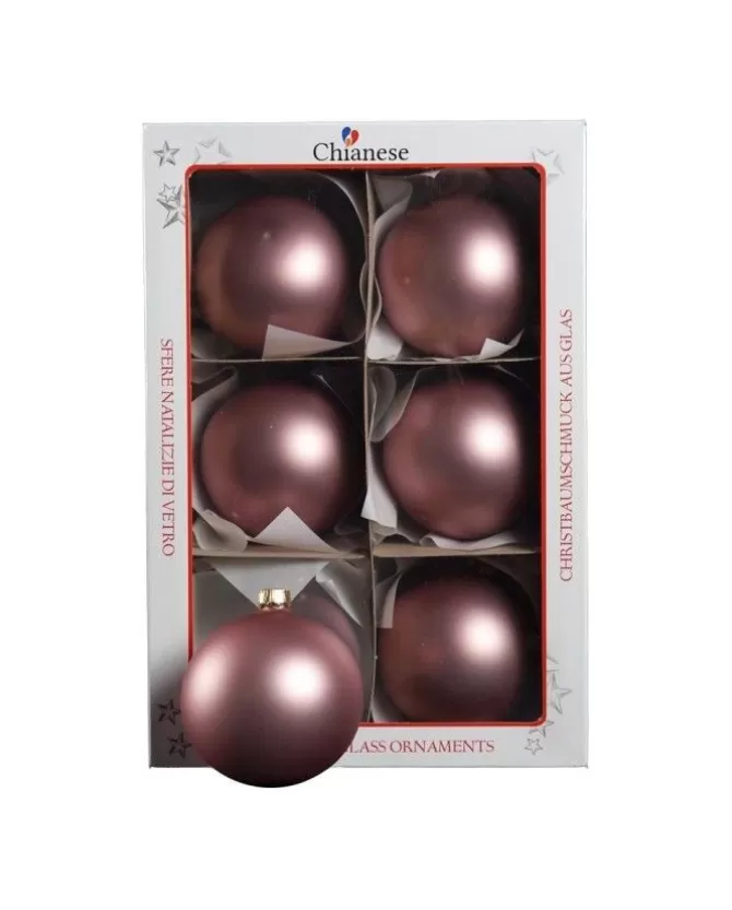 1Pz Pallina Sfera Di Vetro Tinta Unita Vinaccia Opaco 80Mm>* Fashion