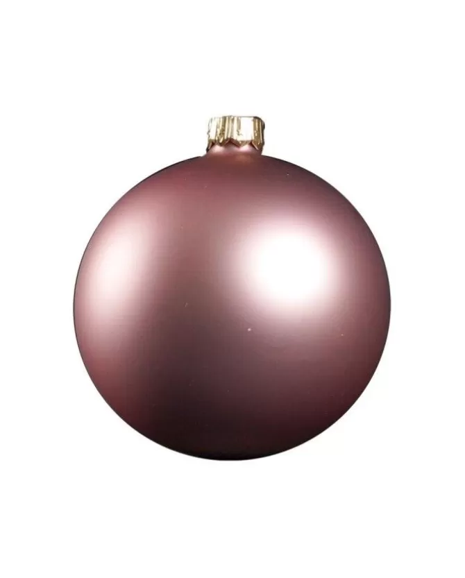 1Pz Pallina Sfera Di Vetro Tinta Unita Vinaccia Opaco 80Mm>* Fashion